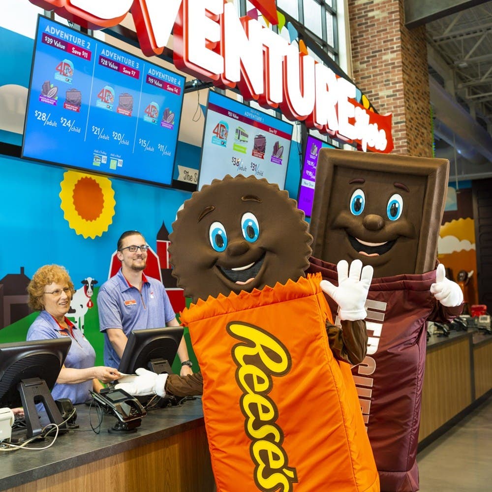 Characters at ticketing counter